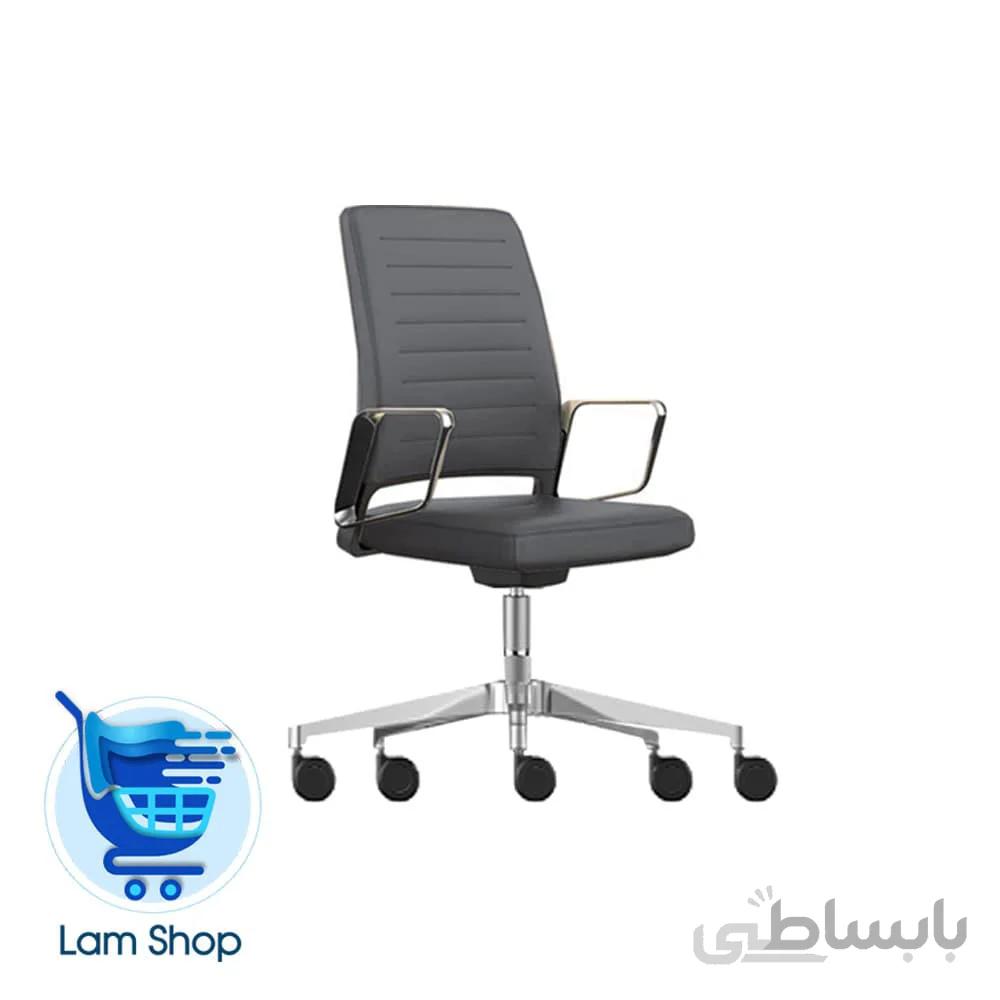 صندلی کارشناسی دسته ثابت دایکاست کروم M301 نظری (کانکتور پلاستیکی)