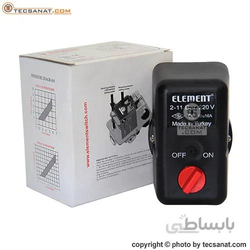 کلید اتوماتیک پمپ آب و باد 11-2 بار ON و OFF دار ترک اِلمنت ELEMENT