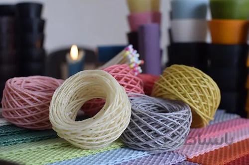 فیتیله مومی رنگی کلافی