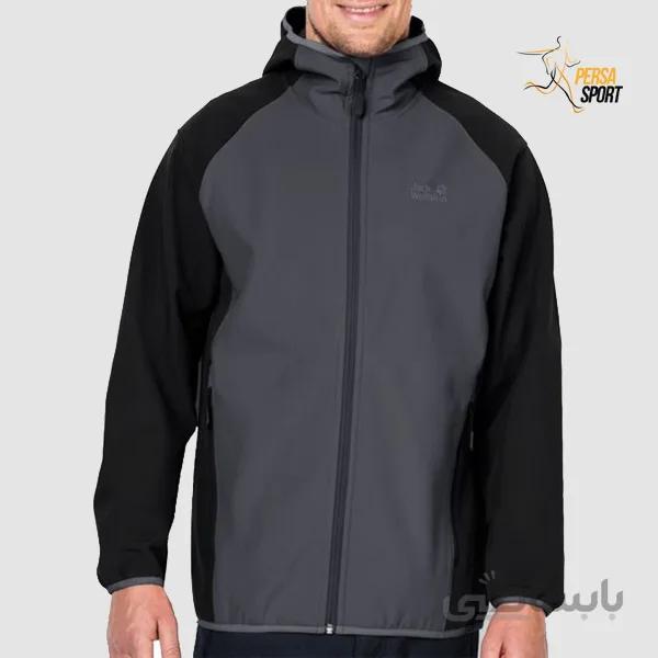 کاپشن مردانه جک ولفسکین ZENON SOFTSHELL MEN Grey