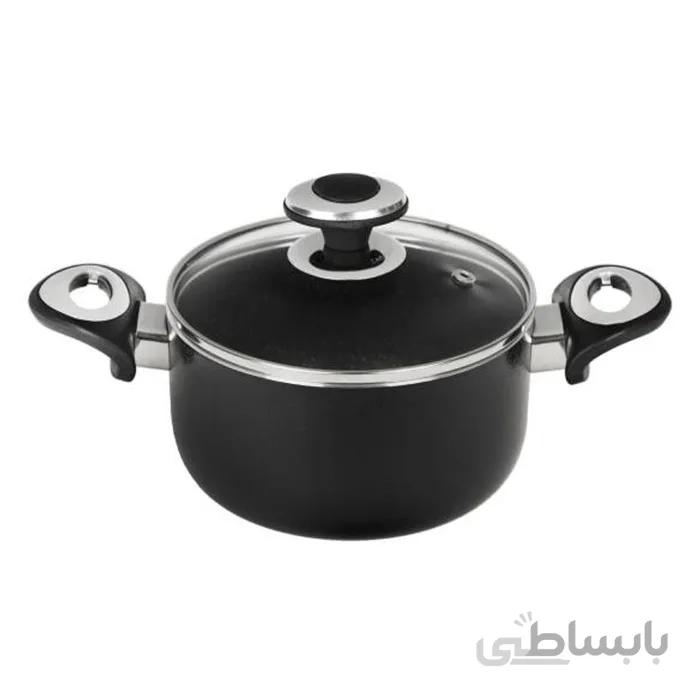 قابلمه سایز 16 گرانیتا با درب شیشه ای زرساب