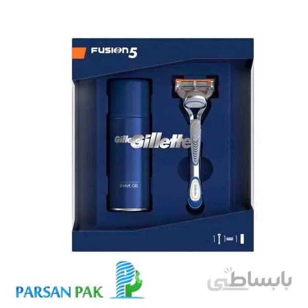 ست خودتراش 5 تیغ و ژل اصلاح ژیلت