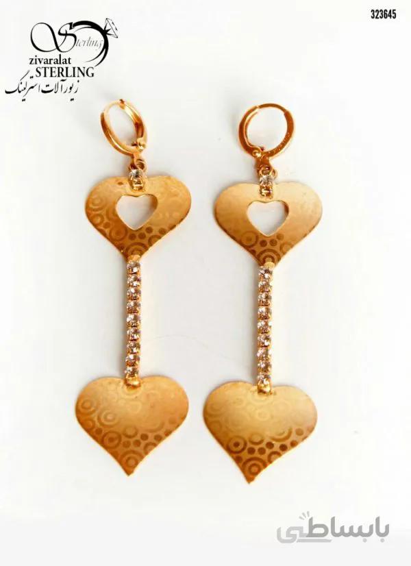 گوشواره آویزقلبی ژوپینگ کد:۲۸۴۲
