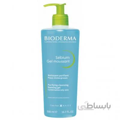 فوم ژل شستشوی صورت پوست چرب بایودرما Bioderma Sebium Purifying Cleansing Gel 200ml