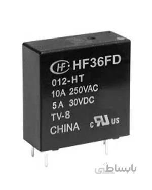 رله 4پایه 12 ولت 10 آمپر برند هونگفا | HONGFA HF36FD 012 HT
