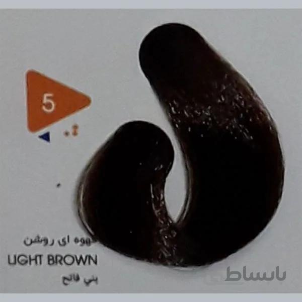 رنگ مو ویتامول (Vitamol) قهوه ای روشن (شماره 5 طبیعی) حجم 120 میل