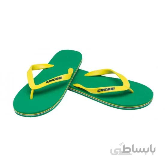صندل مدل Cressi - Beach Flip Flops Green / Yellow