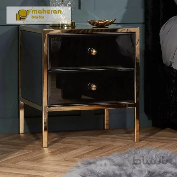 میز پاتختی استیل کشودار مدل سرنا Serena