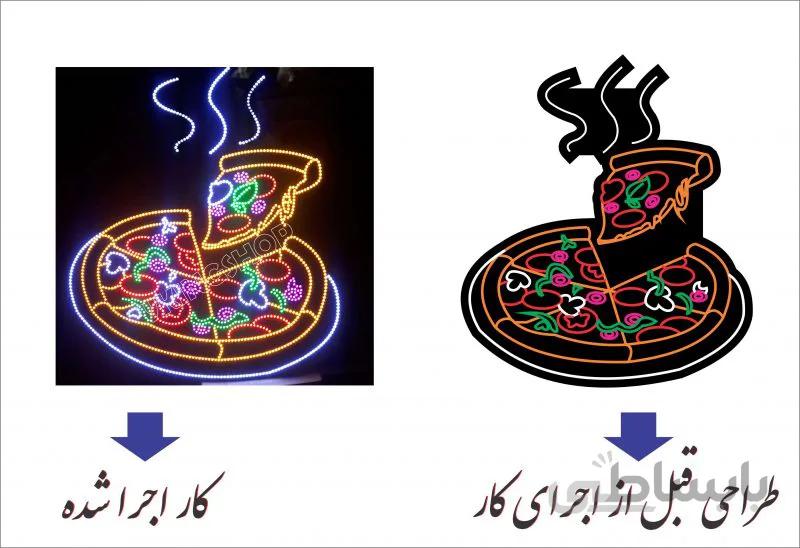 تابلو ال ای دی ثابت طرح پیتزا