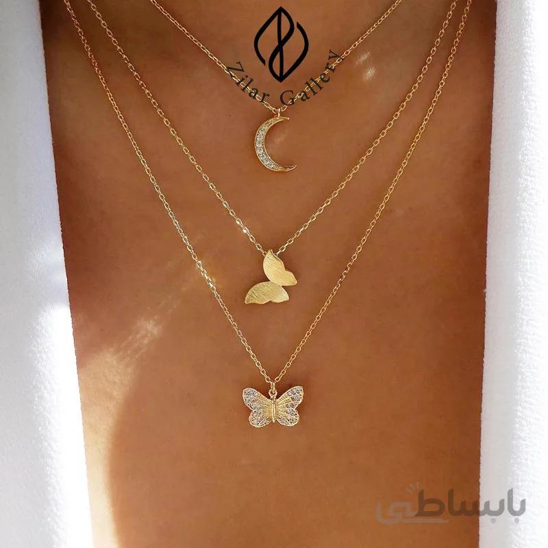 گردنبند ماه و پروانه