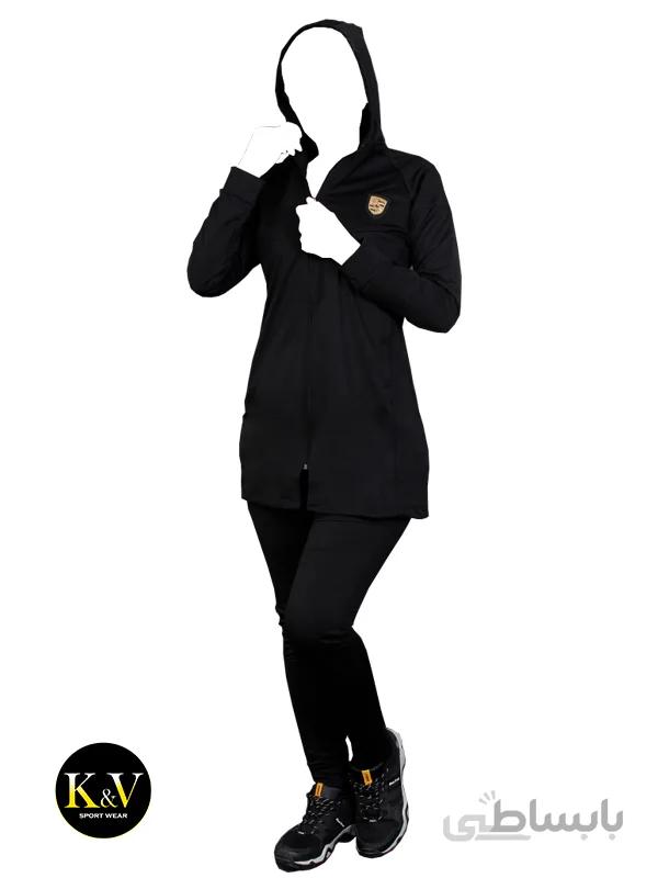 ست مانتو شلوار ورزشی پورشه کلاهدار ا Porsche hooded sweatshirt set