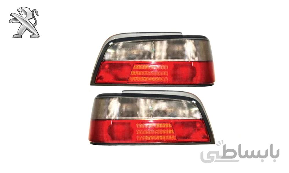 چراغ خطر عقب جفت پژو پارس دودی روشن