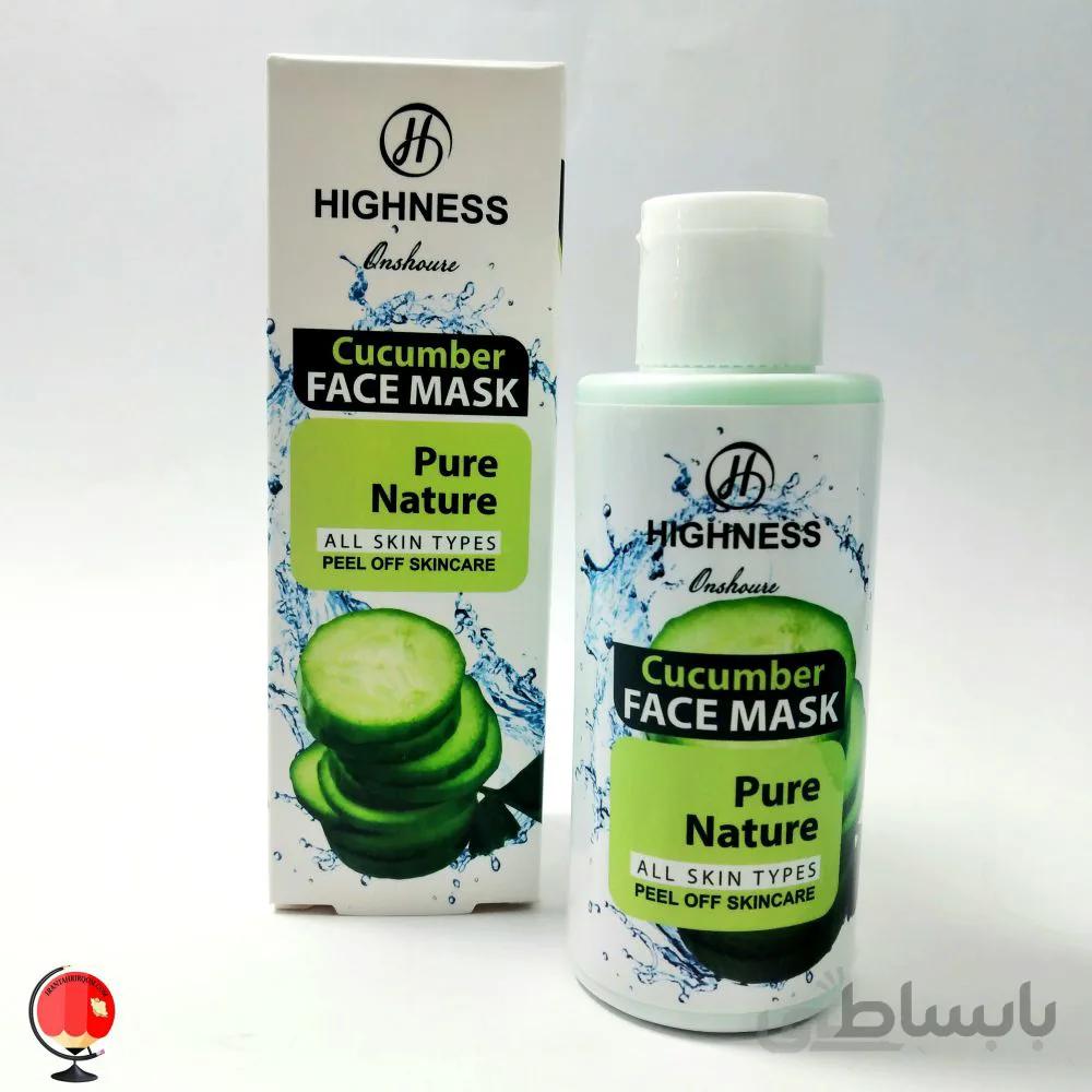 ماسک صورت انشور هاینس HIGHNESS مدل خیار حجم 120 میلی لیتر