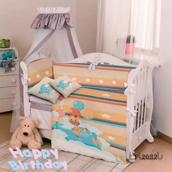 روتختی سه بعدی ساتن ابریشم ترک طرح عروسکی - کد F 2032