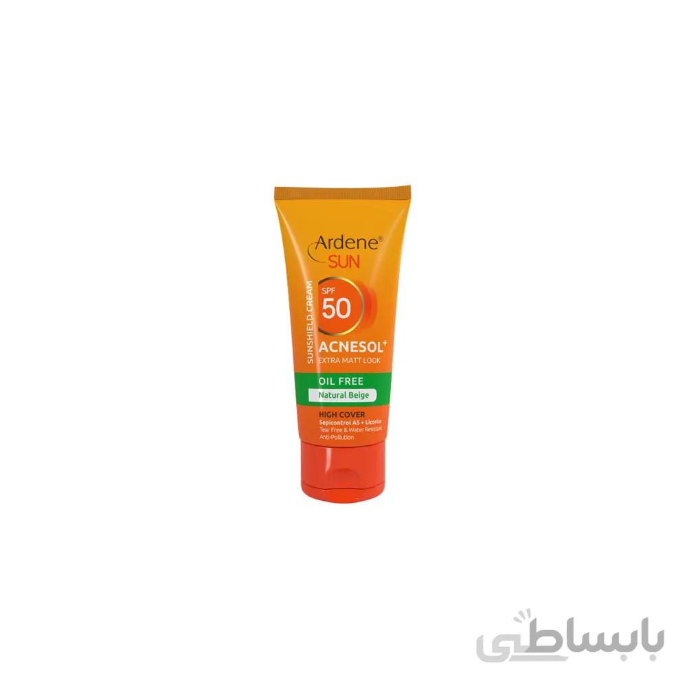 کرم ضدآفتاب اس پی اف 50 رنگی بژ طبیعی آردن