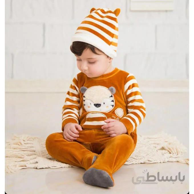 سرهمی نوزادی پسرانه زمستانی ایندیگو