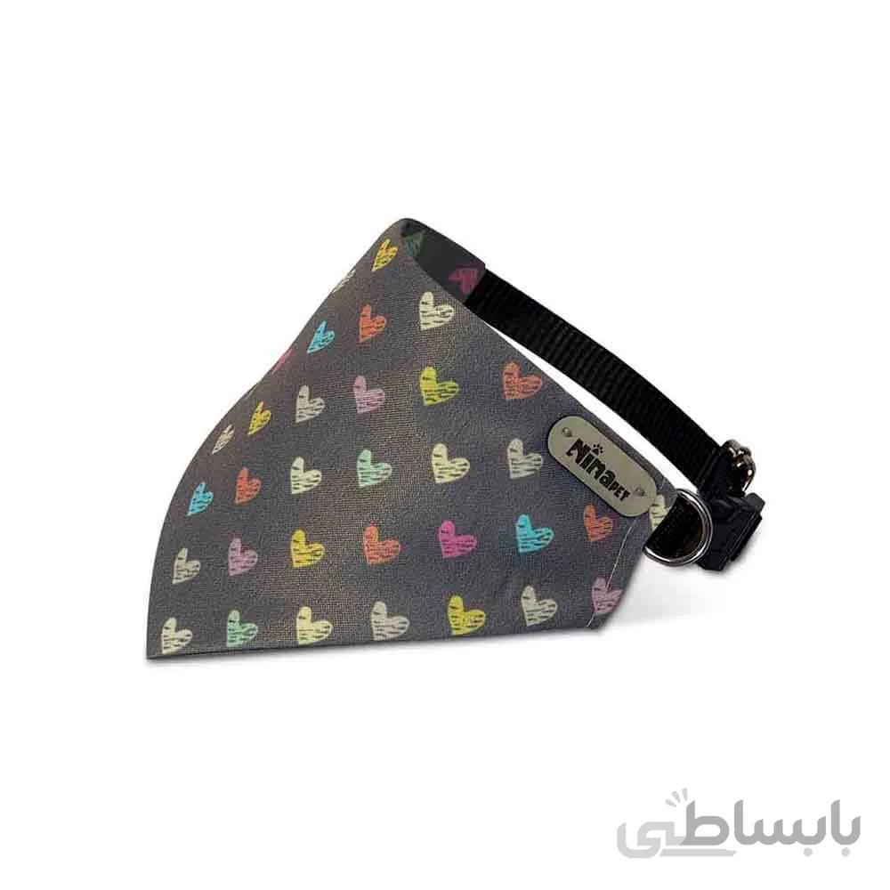 قلاده دستمال گردن گربه نیناپت مدل قلب ا Ninapet Collar & Scarf For Cats Heart Model