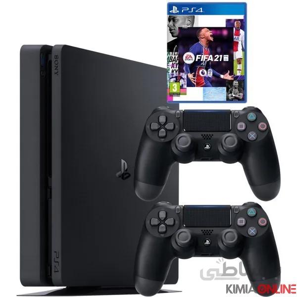 کنسول بازی سونی PS4 Slim | حافظه 500 گیگابایت به همراه یک دسته اضافه ا PlayStation 4 Slim 500 GB + 1 extra controller