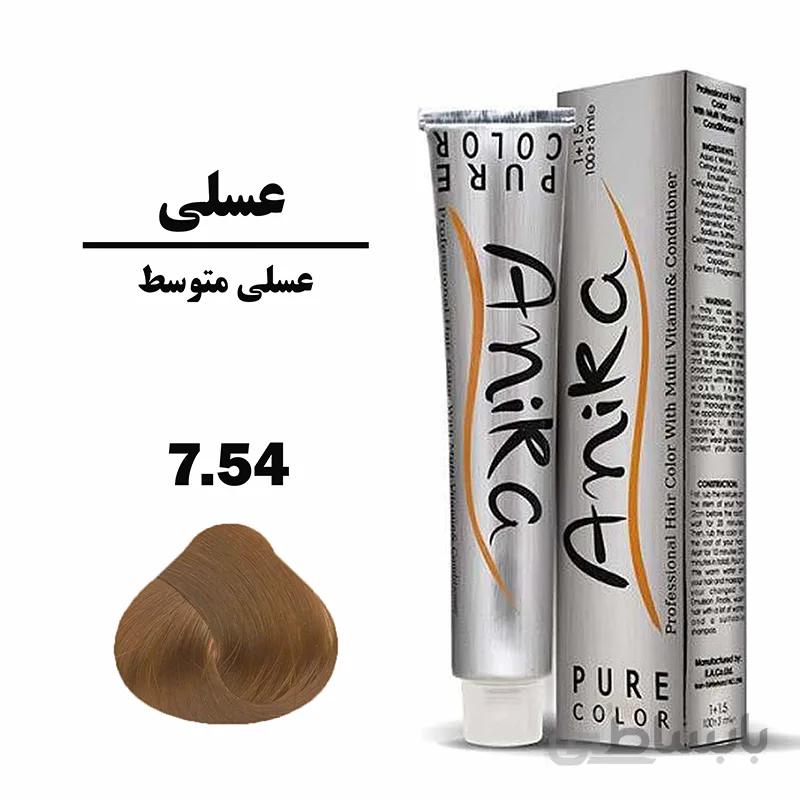 رنگ مو انیکا 7.54 عسلی متوسط