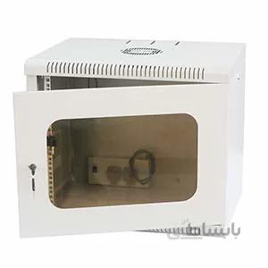 رک دیواری 7 یونیت عمق 45 با درب جانبی کبیر صنعت با فن و پاور ماژول
