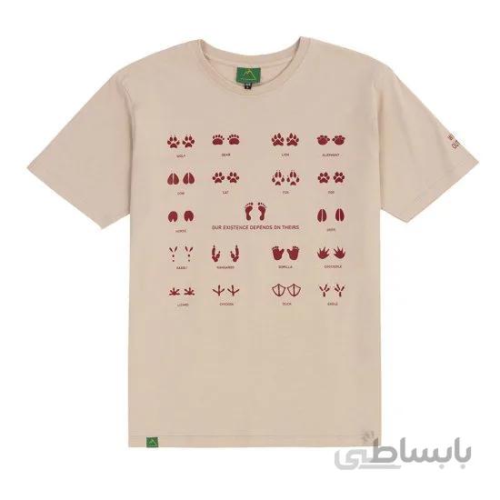 تیشرت مدل W.U.T.S - Foot Print / Cream