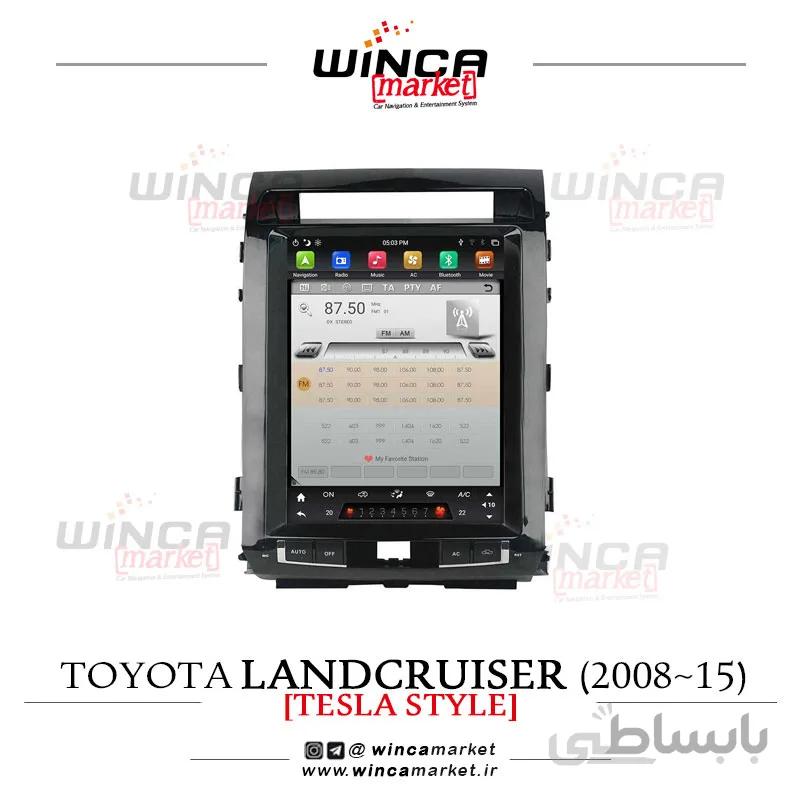 مانیتور تویوتا لندکروز 2008-2015 فابریک اندروید مدل تسلایی (14 اینچ)