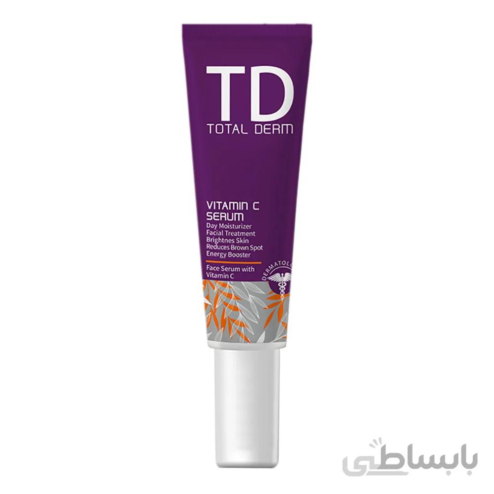 سرم سفید کننده و ویتامین سی توتال درم ا Total Derm whitening and strong anti-spot face cream