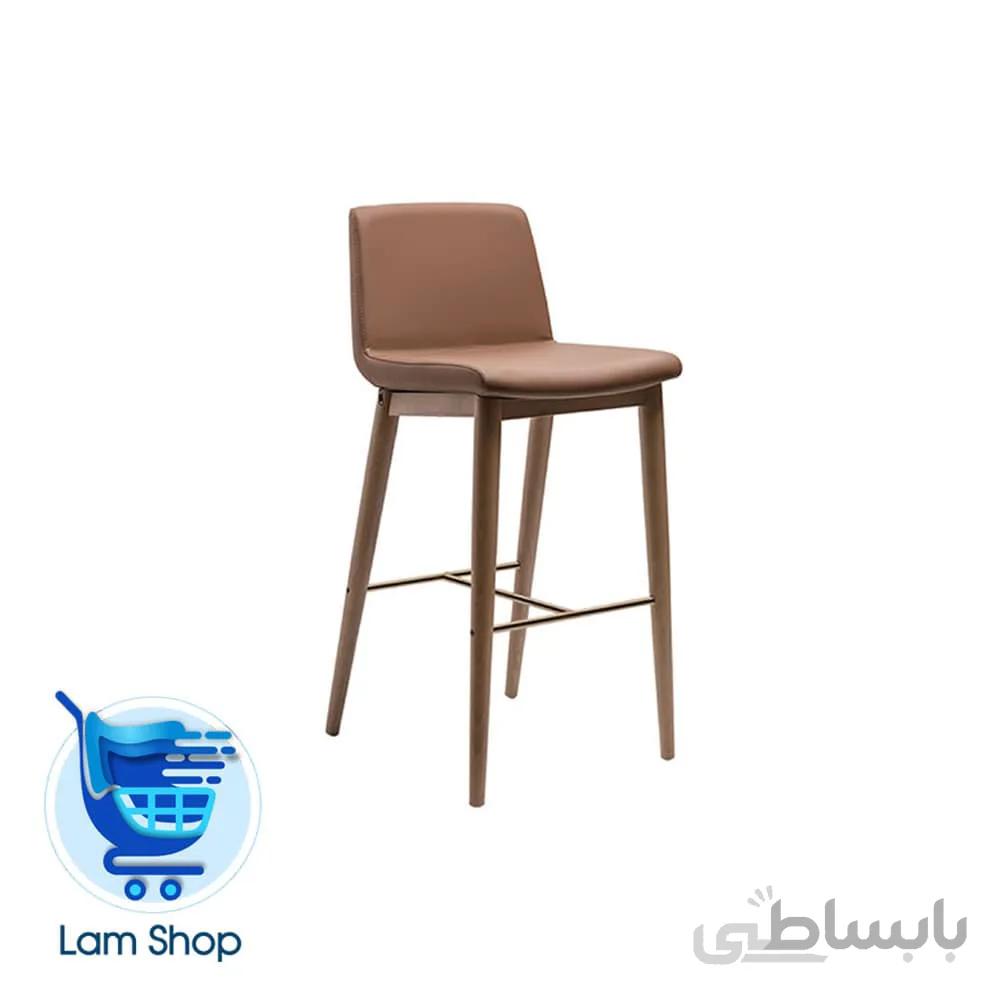 صندلی کانتر کامفورت پایه چوبی P878BW نظری