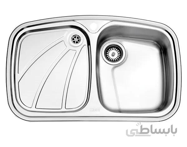سینک ظرفشویی توکار استیل البرز ا پروانه Steel Alborz Single Bowl Sink 618
