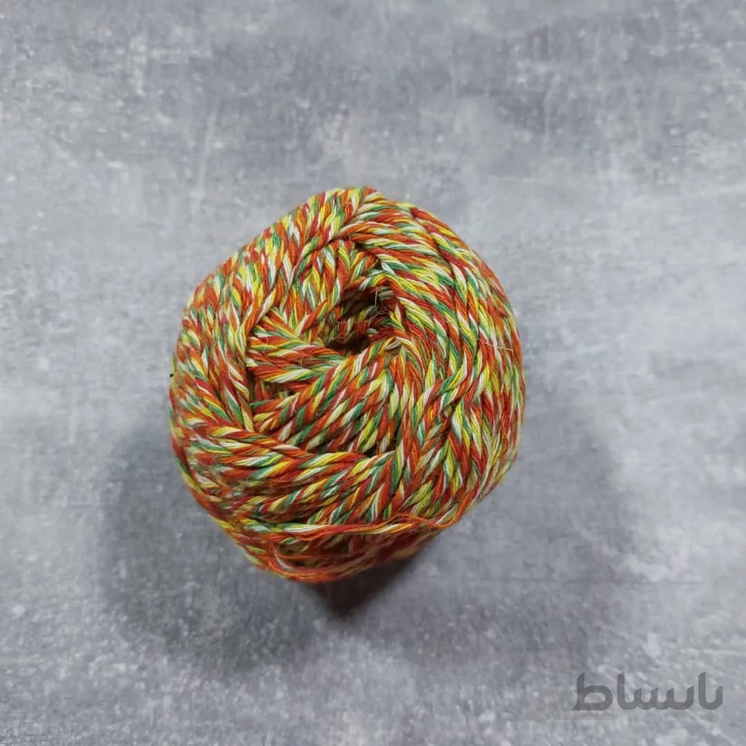 نخ کادوپیچی توپی 3 رنگ قرمز