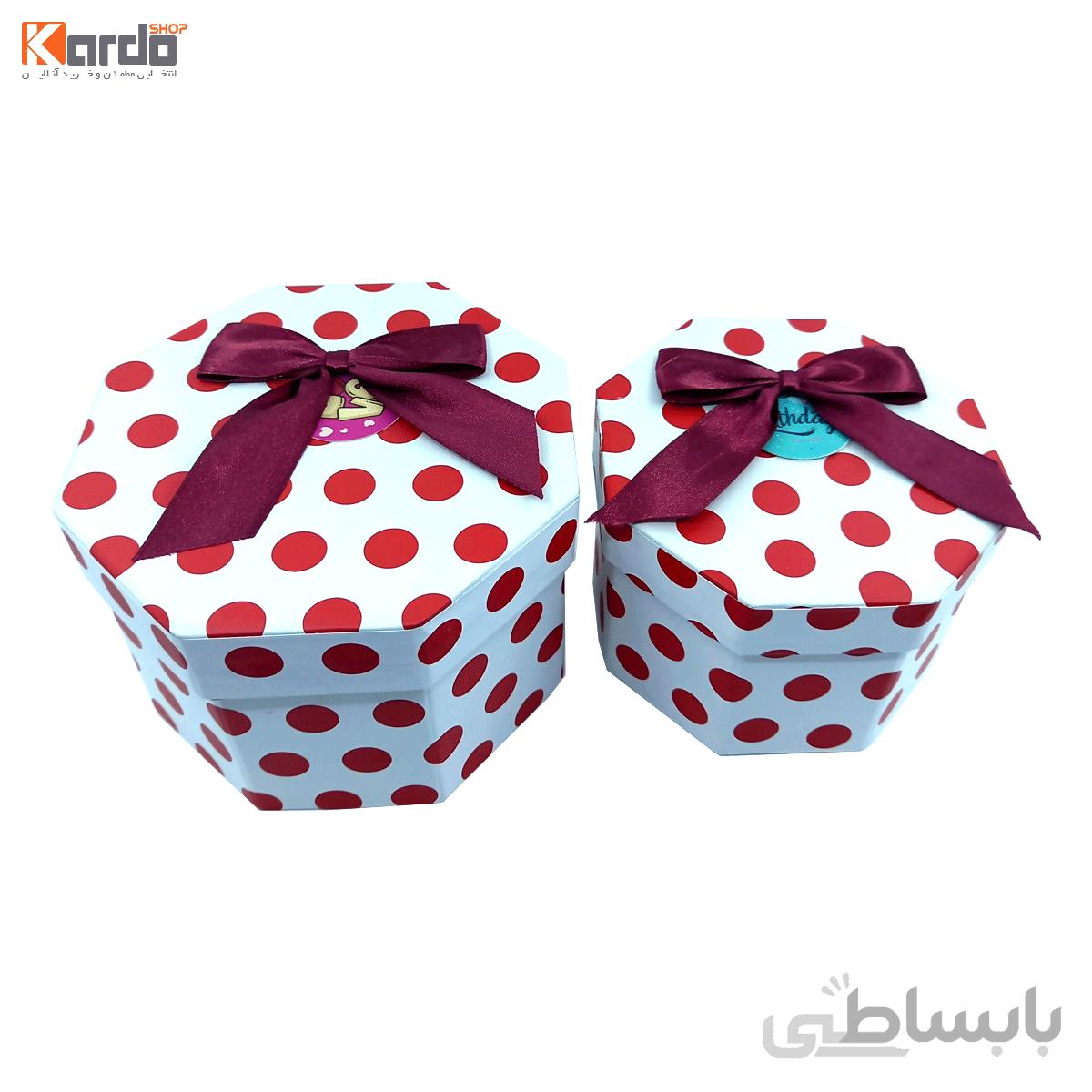جعبه هدیه و کادو طرح هشت ضلعی(۲عددی)