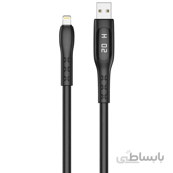 کابل شارژ lightning اپل برند کلومن تایمر دار KD L68