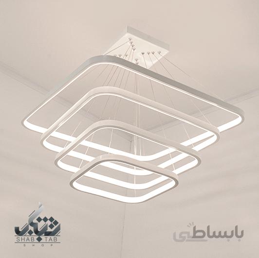 لوستر LED مربع 150 وات کد 6308