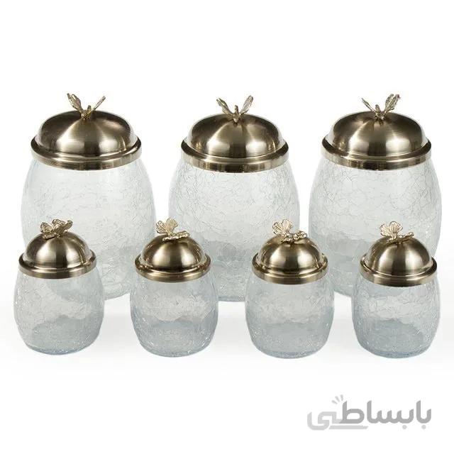ست جا ادویه 7 پارچه سالینو مدل تپل نقره ای کد N-4053