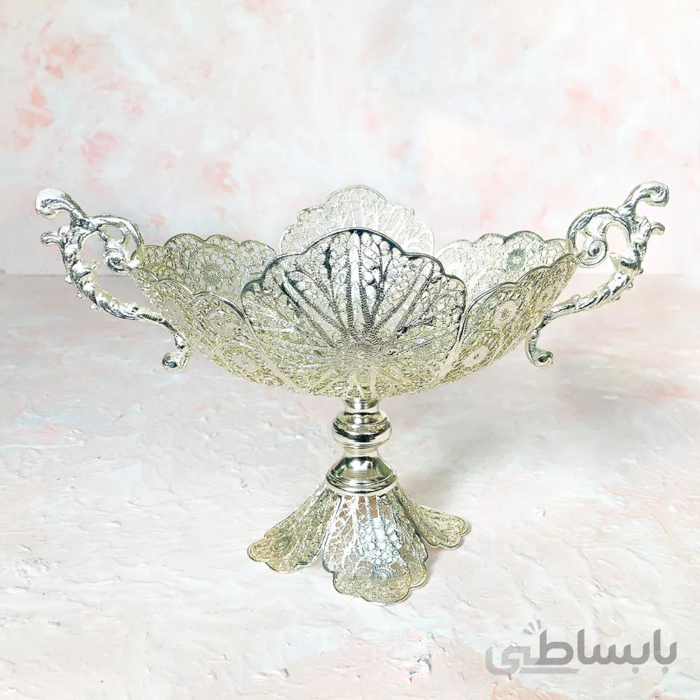 شکلات خوری ملیله پایه دار 17 سانتی ا قیمت به شرط خرید تیمی