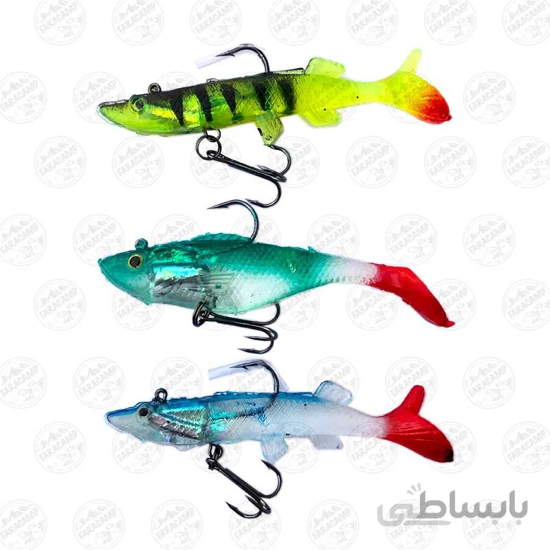 لور ماهی ژله ای ماهیگیری Luckg Bait مجموعه 3 عددی مدل 1032