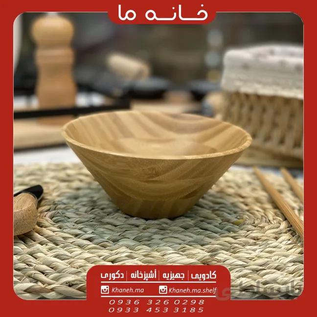 کاسه چوبی بامبو مدل a253
