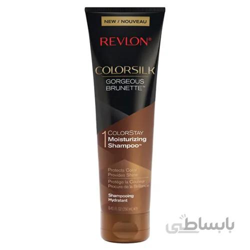 شامپوی رولون تثبیت رنگ موی قهوه ای اصل | نرم کننده و مغذی قوی ۲۵۰ میل ا Revlon ColorSilk Care Shampoo gorgeous Brown | 250 ml