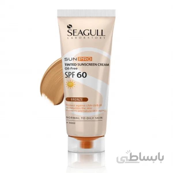 ضدآفتاب رنگی برنز فاقد چربی سی گل SPF 60