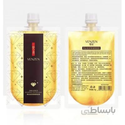 ماسک خواب هیالورونیک اسید و طلای 24 عیار ونزن VENZEN 24K Gold Hyaluronic Acid Sleeping Mask