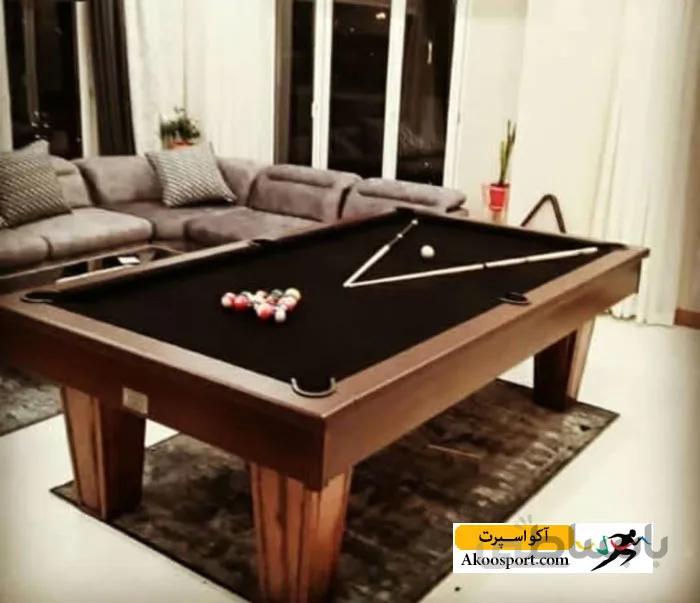 میز بیلیارد 8 فوت پایه چهار گوش ساده High glass