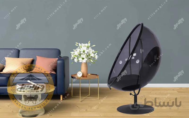 صندلی ریلکسی شیشه ای راک مدل گلزار