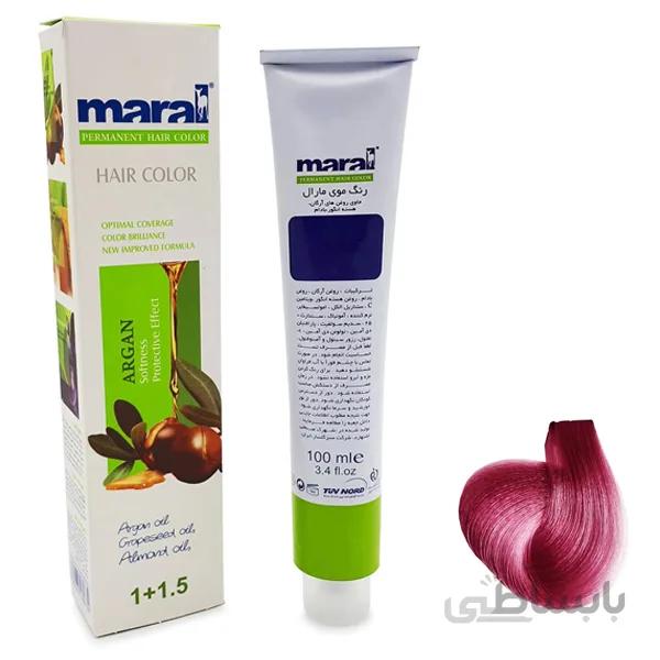 رنگ مو مارال سری ترکیبی مدل قرمز مخملی شماره 6.961 maral