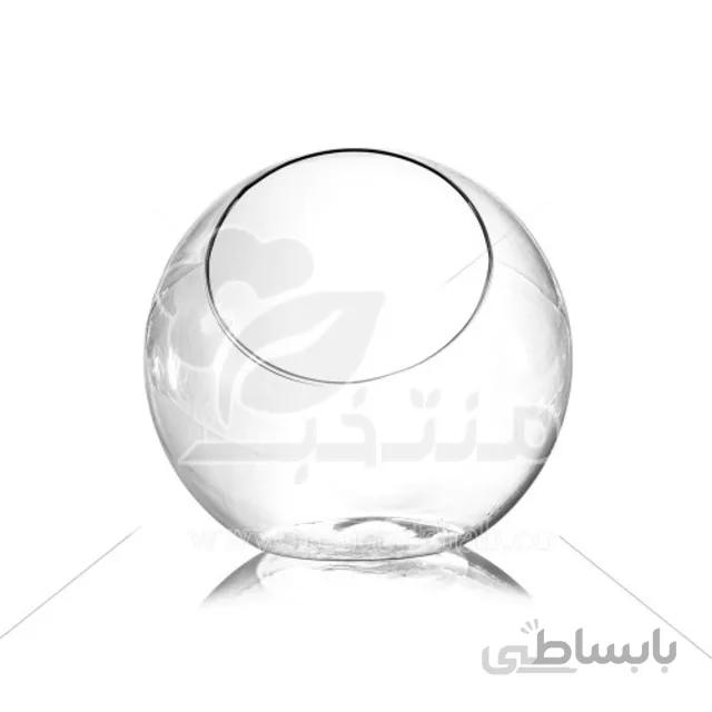 گلدان شیشه ای زیر صاف (مورب) ارتفاع 14 سانت (سایز 3)