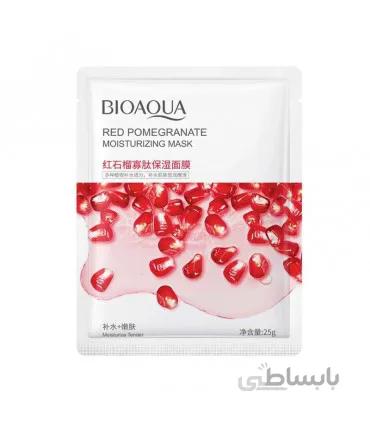 ماسک وروقه ای صورت ضد چروک و آنتی اکسیدان انار قرمز بیوآکوا