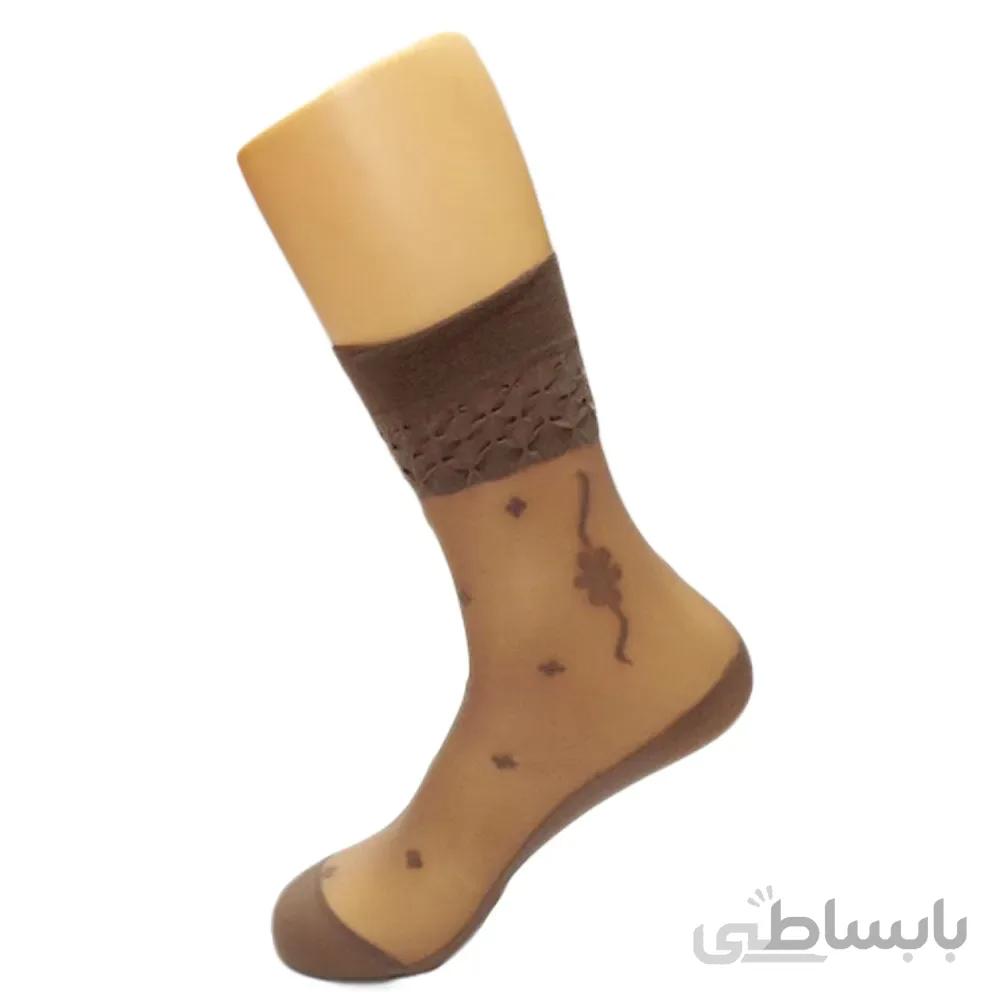 جوراب مچی پارازین 1/20 گل دار کفه دار زنانه