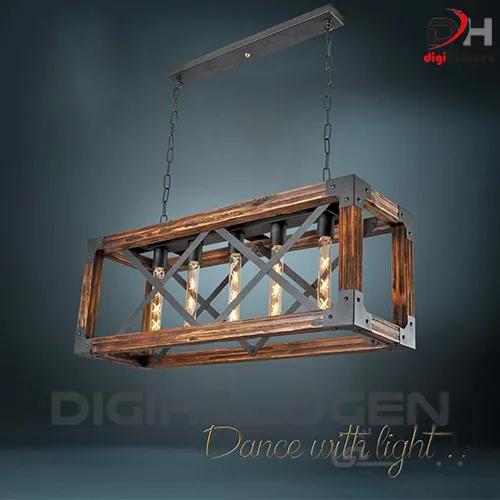 چراغ آویز چوبی مدل 108/E