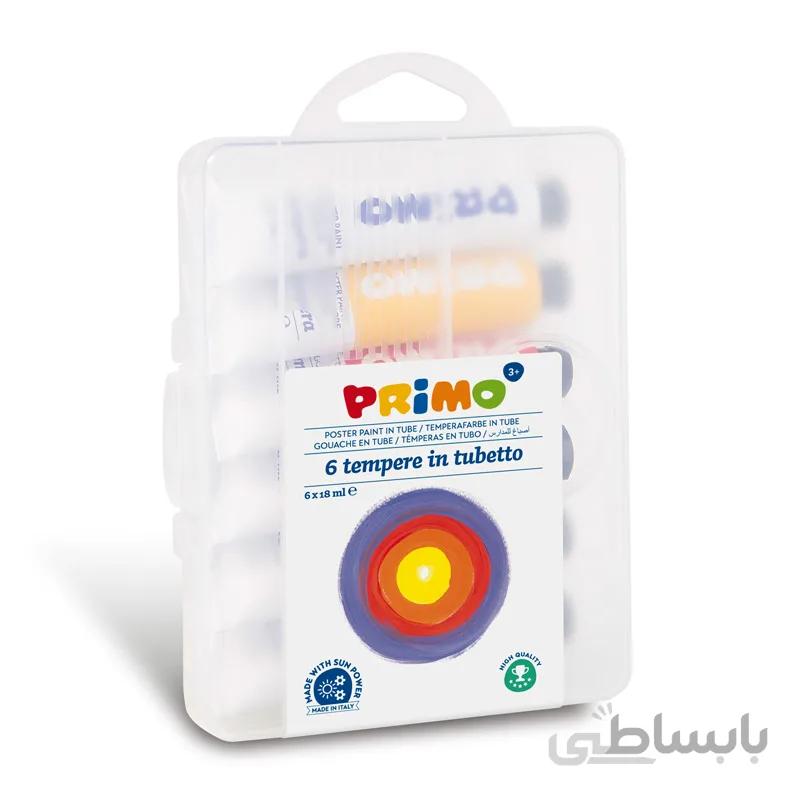 گواش پریمو، تیوب آلومینیومی 18 میل، بستهبندی پلاستیکی 6 رنگ 745T6GAP