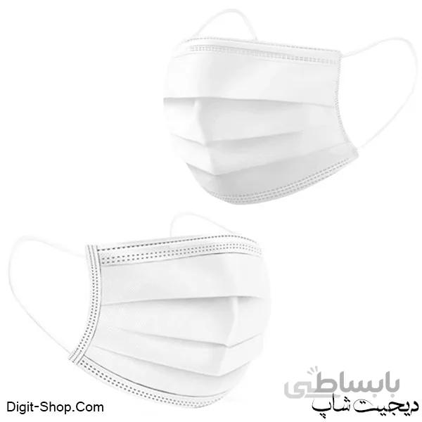 ماسک 3 لایه سفید 50 عددی