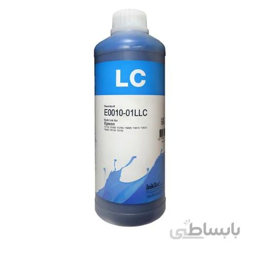 جوهر یک لیتری اینکتک آبی روشن پرینتر اپسون InkTec 1Litre Light Cyan Epson